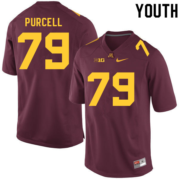 Youth #79 Logan Purcell Minnesota Golden Gophers College Football Jerseys Sale-Maroon
